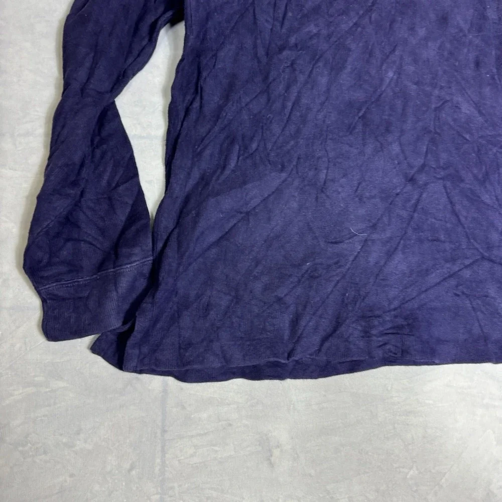 VTG Polo Ralph Lauren Mens Sweater Blue Knit Pony Logo‎ Quarter-Zip Pullover XL
